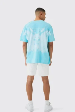 Oversized Extended Neck Over The Seams Butterfly T-shirt | BoohooMAN UK