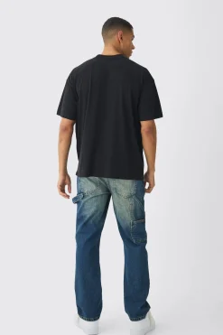 Oversized Extended Neck Official Horse Western Print T-Shirt | BoohooMAN UK