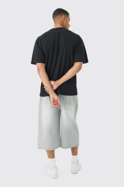 Oversized Extended Neck Piano To The World T-Shirt | BoohooMAN UK