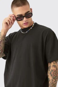 Oversized Extended Neck Race Car Graphic Back Print T-shirt | BoohooMAN UK