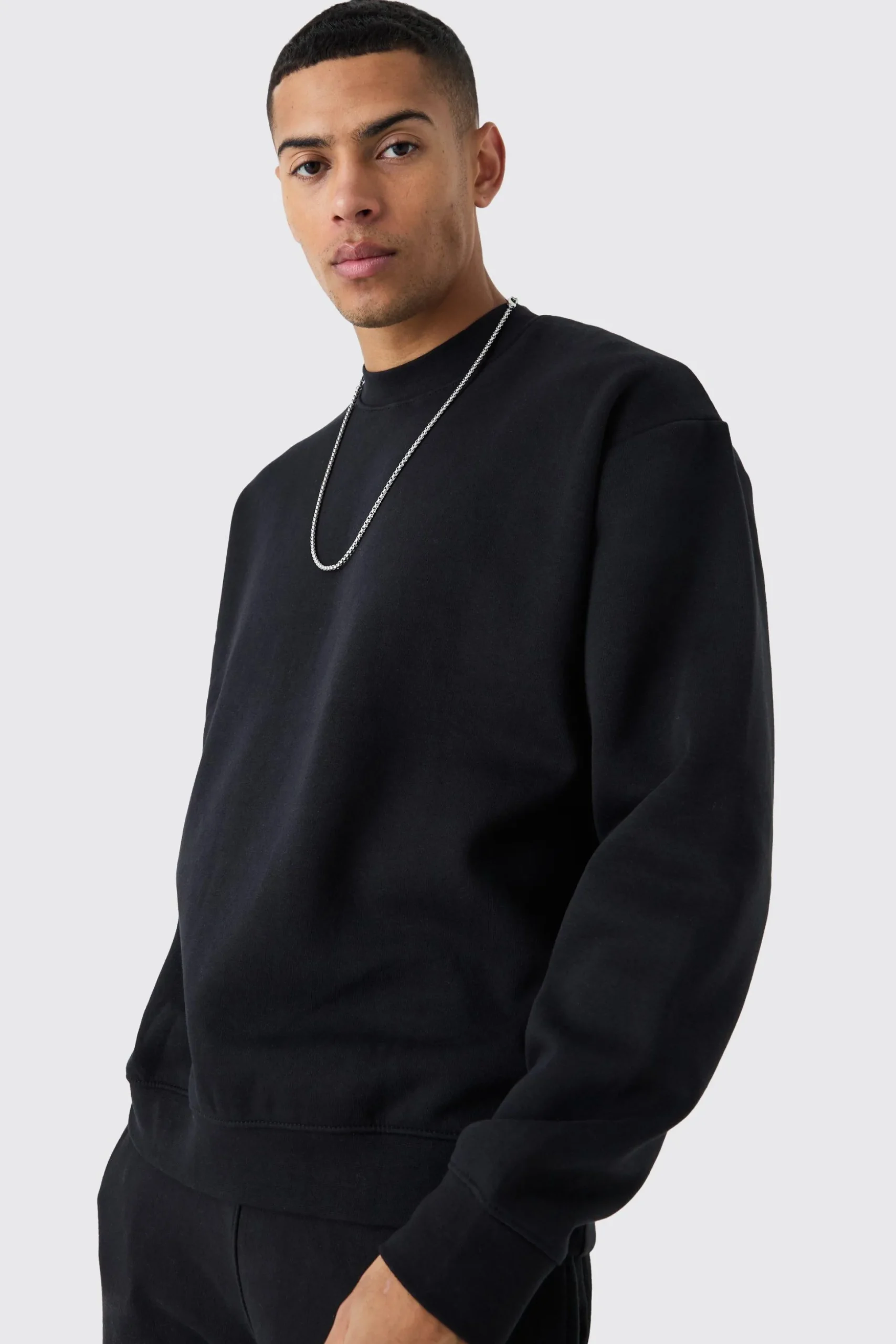 Oversized Extended Neck Sweatshirt | BoohooMAN UK