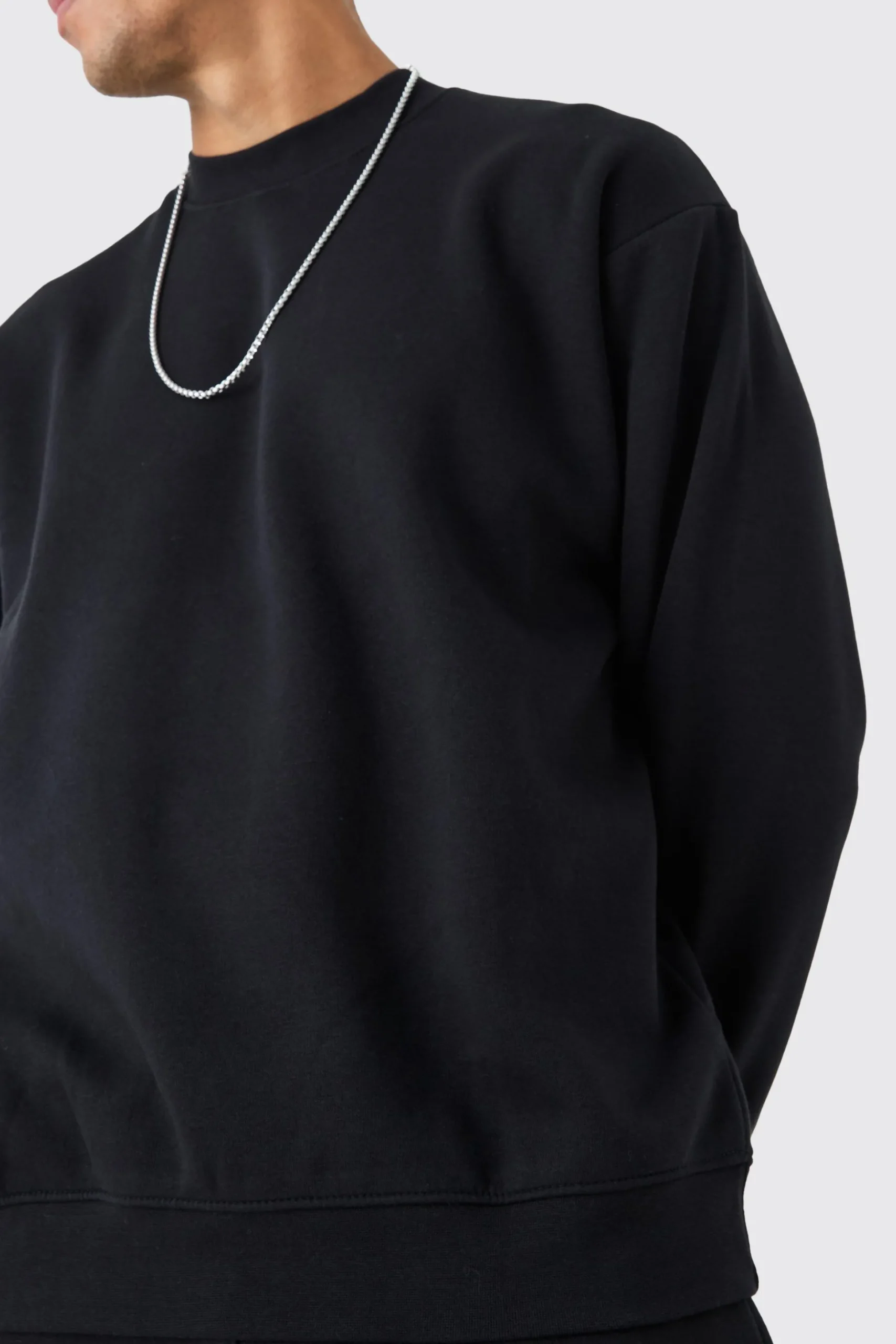 Oversized Extended Neck Sweatshirt | BoohooMAN UK