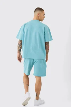 Oversized Extended Neck Super Heavyweight T-shirt | BoohooMAN UK