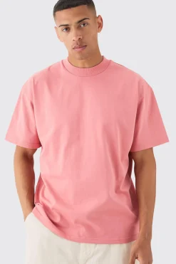 Oversized Extended Neck Super Heavyweight T-shirt | BoohooMAN UK