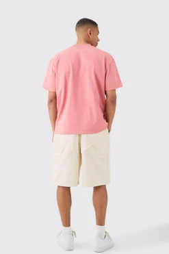 Oversized Extended Neck Super Heavyweight T-shirt | BoohooMAN UK