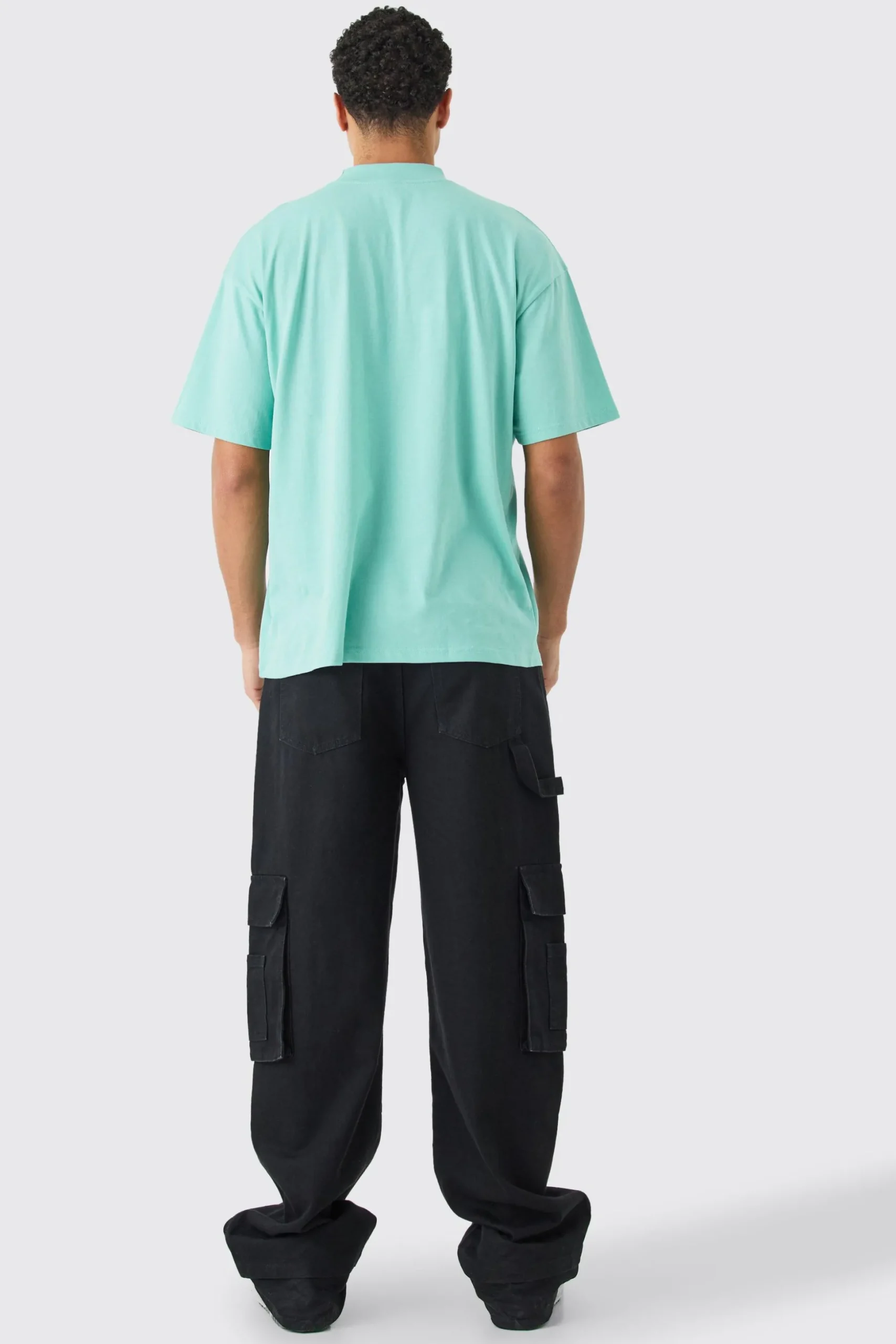 Oversized Extended Neck T-shirt | BoohooMAN UK