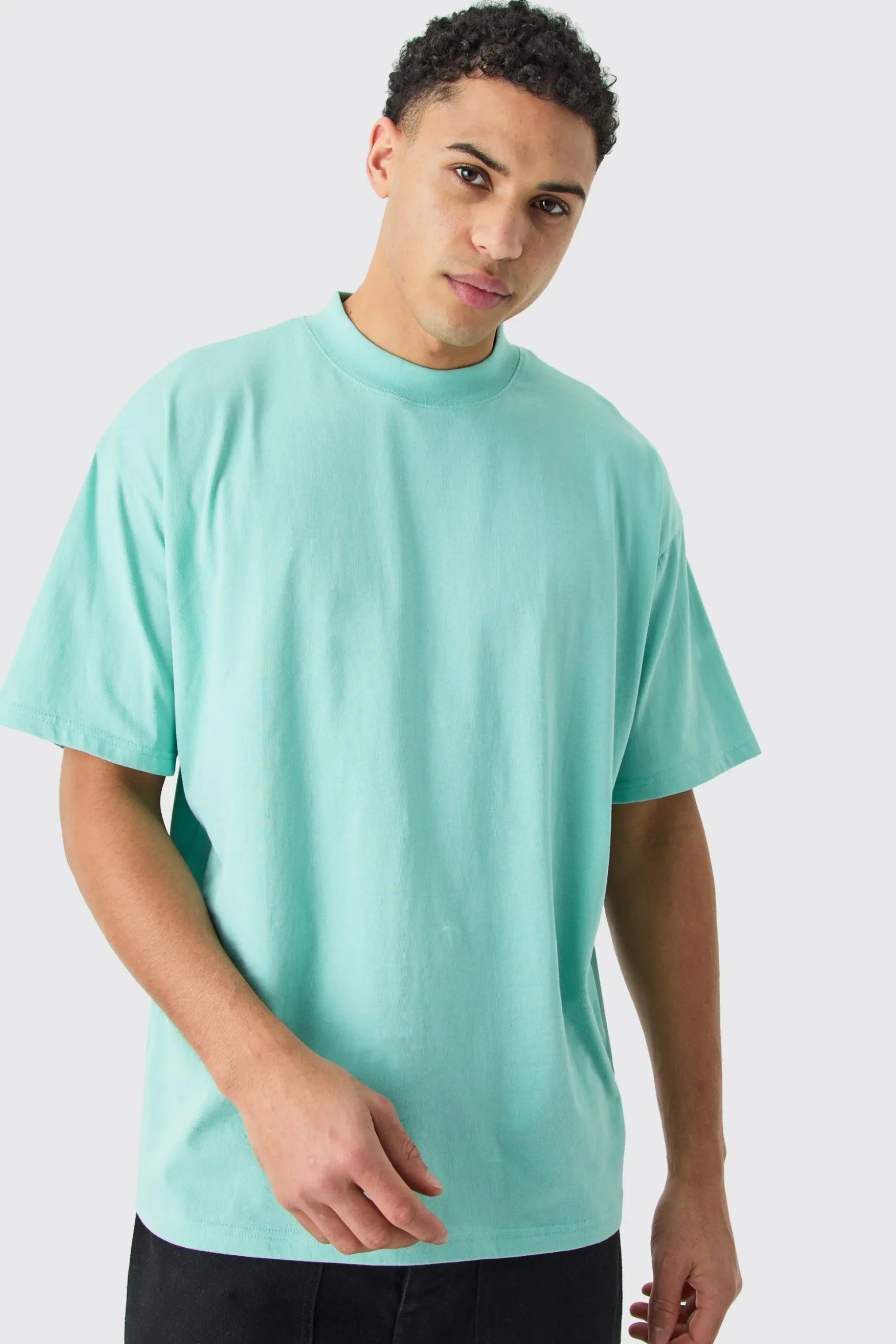 Oversized Extended Neck T-shirt | BoohooMAN UK