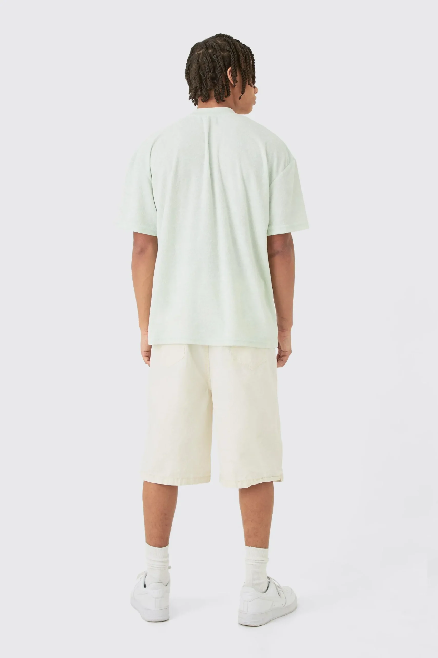 Oversized Extended Neck Towelling Homme T-shirt | BoohooMAN UK