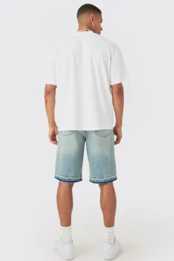 Oversized Extended Neck Towelling T-shirt | BoohooMAN UK