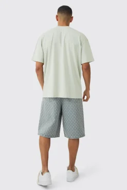 Oversized Extended Neck Twenty Graphic T-shirt | BoohooMAN UK