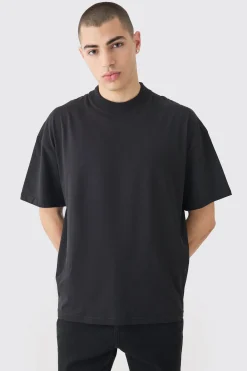 Oversized Extended Neck Worldwide Print T-shirt | BoohooMAN UK