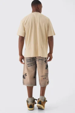 Oversized Extended Neck Washed Limited Edition T-shirt | BoohooMAN UK