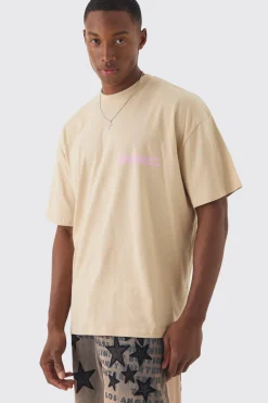 Oversized Extended Neck Washed Limited Edition T-shirt | BoohooMAN UK