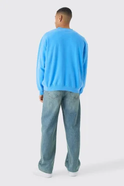 Oversized Extended Neck Washed Sweatshirt | BoohooMAN UK