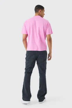 Oversized Extended Neck Washed Limited Edition T-Shirt | BoohooMAN UK
