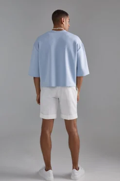 Oversized Extra Boxy Half Sleeve Scuba T-shirt | BoohooMAN UK