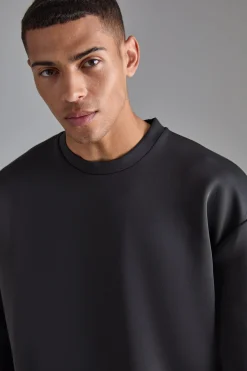 Oversized Extra Boxy Half Sleeve Scuba T-shirt | BoohooMAN UK