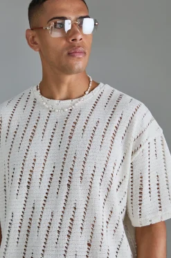 Oversized Extreme Distressed Textured T-shirt | BoohooMAN UK