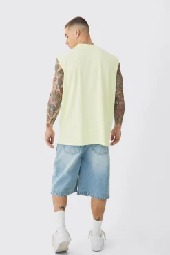 Oversized Faded Large Graphic Tank | BoohooMAN UK