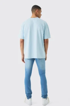 Oversized Faded Large Graphic T-shirt | BoohooMAN UK