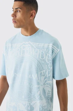 Oversized Faded Large Graphic T-shirt | BoohooMAN UK