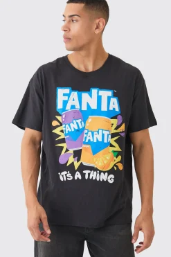 Oversized Fanta License T-shirt | BoohooMAN UK