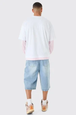 Oversized Faux Layer Mesh T-shirt | BoohooMAN UK