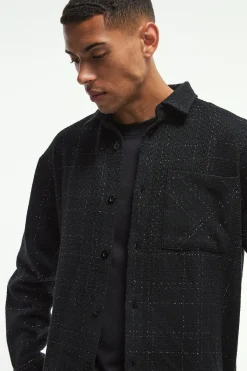 Oversized Fit Boucle Overshirt | BoohooMAN UK