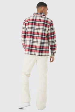 Oversized Fit Checked Shirt | BoohooMAN UK
