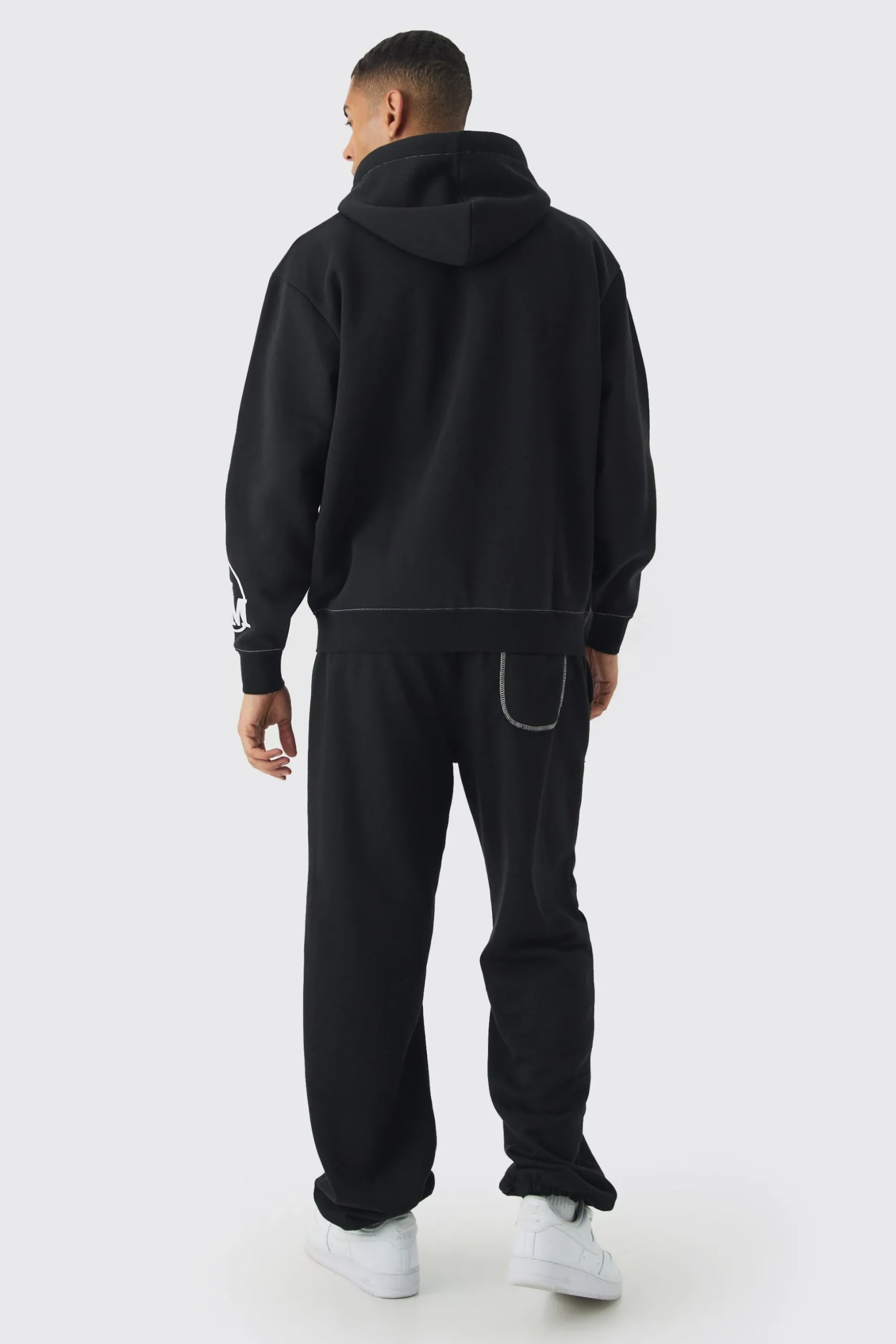 Oversized Fit Dept Homme Rope Drawcord Hoodie | BoohooMAN UK