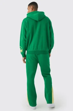 Oversized Fit Dept Homme Rope Drawcord Hooded Gusset Tracksuit | BoohooMAN UK