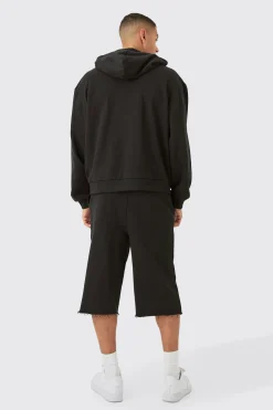 Oversized Fit Heavyweight Jersey Jort | BoohooMAN UK