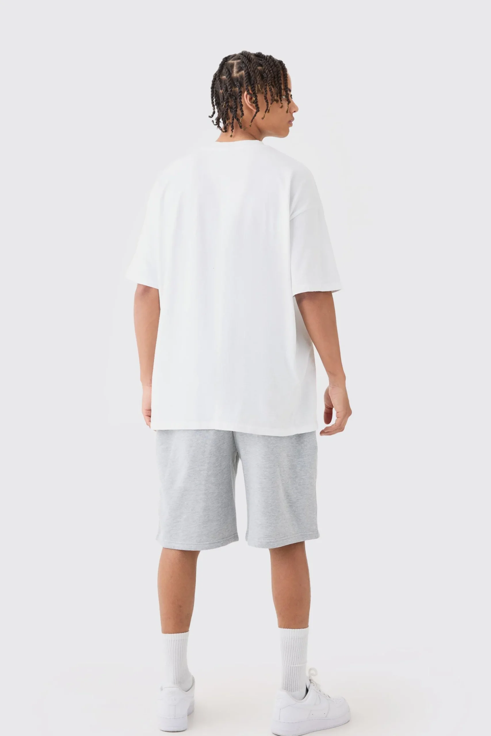 Oversized Fit Jersey Short | BoohooMAN UK