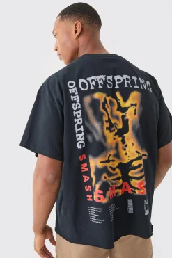 Oversized Fit The Offspring Band Boxy License T-shirt | BoohooMAN UK