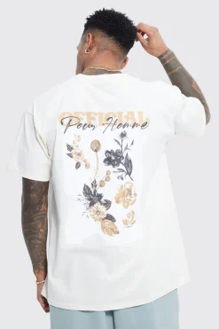Oversized Floral Graphic T-shirt | BoohooMAN UK