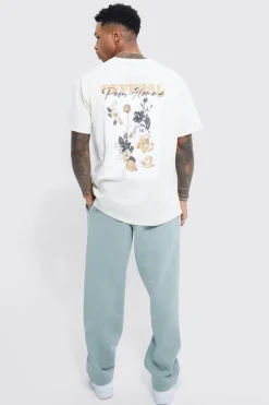 Oversized Floral Graphic T-shirt | BoohooMAN UK