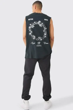 Oversized Floral Graphic Tank | BoohooMAN UK
