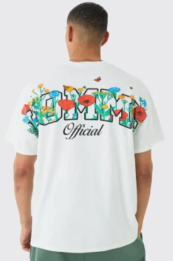 Oversized Floral Homme Over The Seam T-shirt | BoohooMAN UK