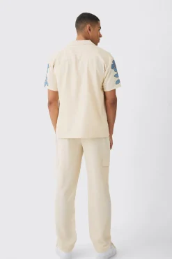 Oversized Floral Print Soft Twill Shirt | BoohooMAN UK