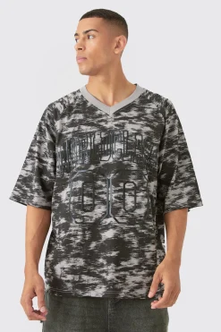 Oversized Football World Class Abstract Concrete T-shirt | BoohooMAN UK