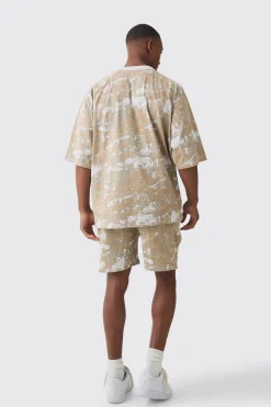 Oversized Football Worldwide Forest Printed T-shirt | BoohooMAN UK