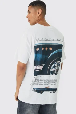 Oversized Ford License Print T-Shirt | BoohooMAN UK