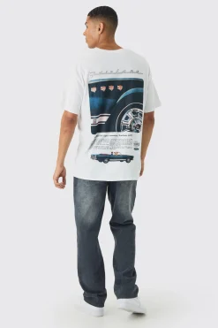 Oversized Ford License Print T-Shirt | BoohooMAN UK