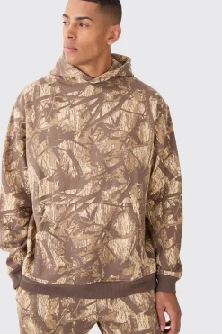 Oversized Forest Camo Hoodie | BoohooMAN UK