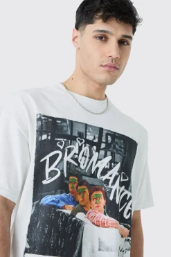 Oversized Friends Bromance License T-shirt | BoohooMAN UK
