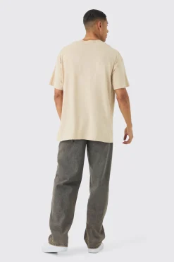 Oversized G Mane Face License Print Wash T-Shirt | BoohooMAN UK