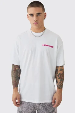 Oversized Geometric Heart Graphic T-shirt | BoohooMAN UK