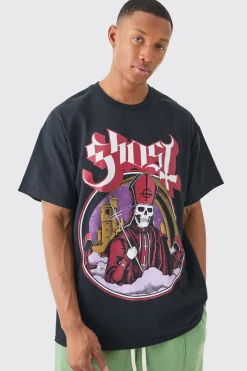 Oversized Ghost Band License T-shirt | BoohooMAN UK