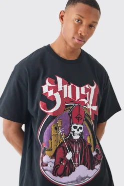 Oversized Ghost Band License T-shirt | BoohooMAN UK