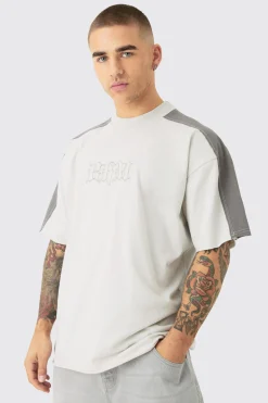 Oversized Gothic BM Applique T-shirt | BoohooMAN UK